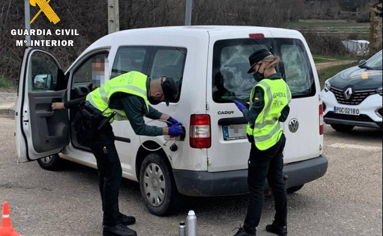 Control de verificación del gasóleo en vehículos de la comarca burgalesa del Arlanza. 