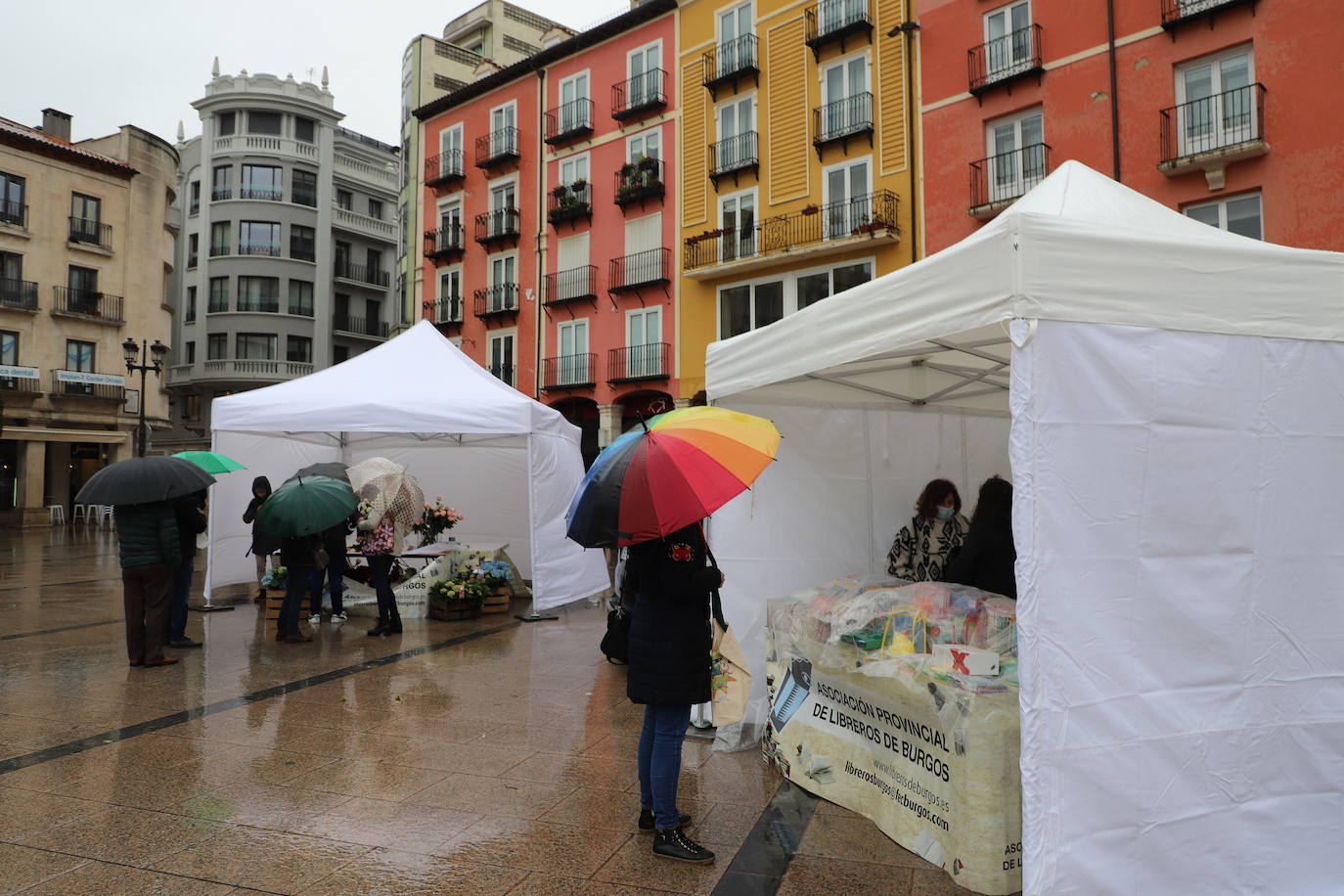 Fotos: La lluvia desluce el Día del Libro en Burgos