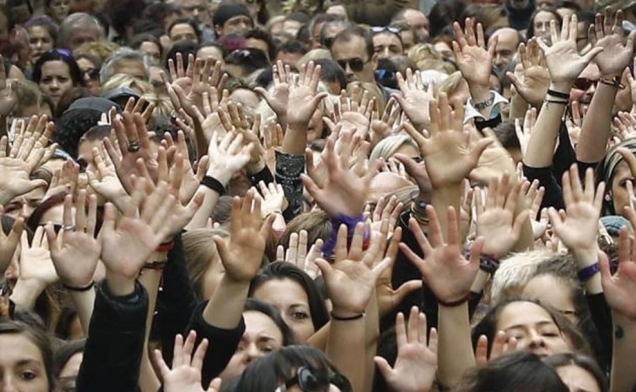 Protesta contra las agresiones sexuales. 