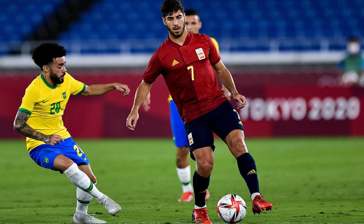 Marco Asensio, durante la final de los Juegos Olímpicos de Tokio. 