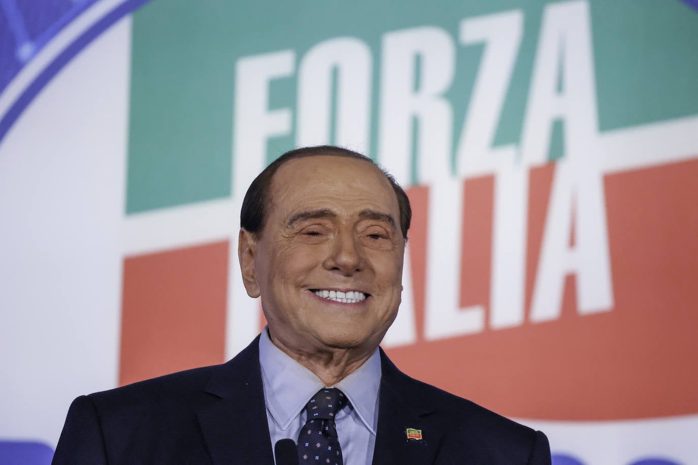 Silvio Berlusconi, la semana pasada durante un mitin.