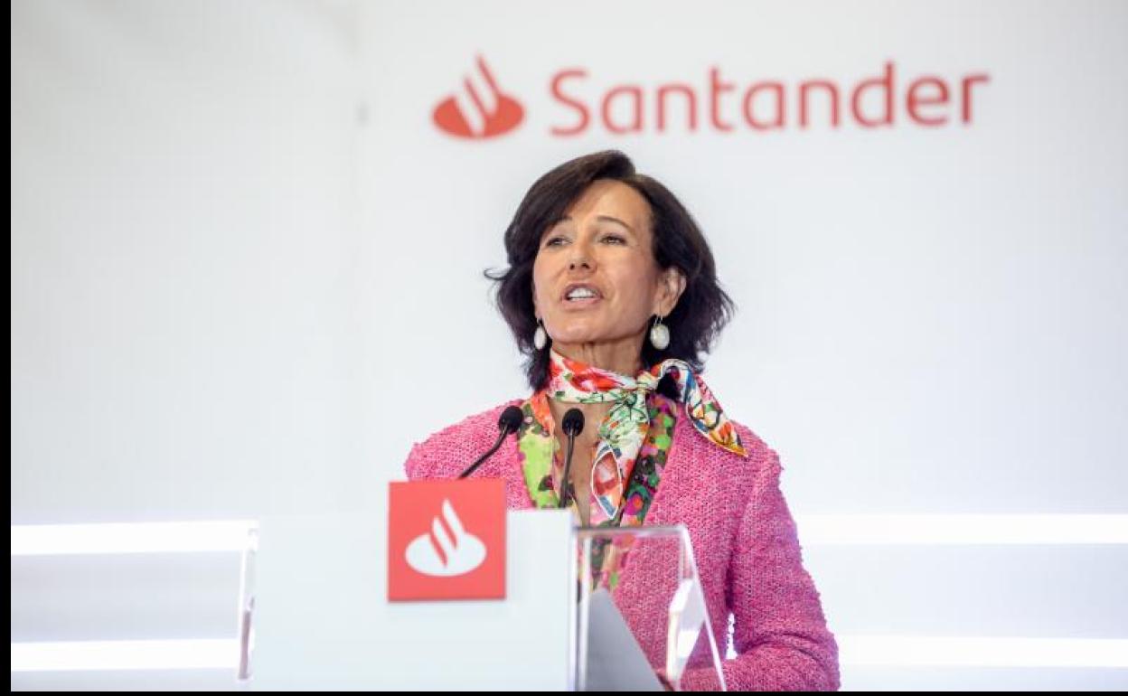 La presidenta del Banco Santander, Ana Botín. 