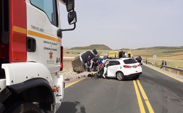 Tres muertos en una jornada trágica en las carreteras de Burgos