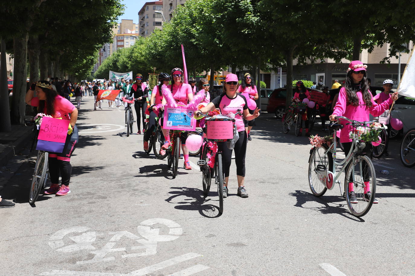 Las peñas desfilan por las calles de Burgos a ritmo de charanga, a golpe de pañuelo y escoltando a las carrozas para celebrar los Sampedros