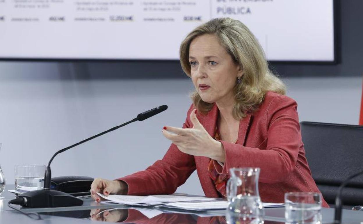 La vicepresidenta económica, Nadia Calviño. 