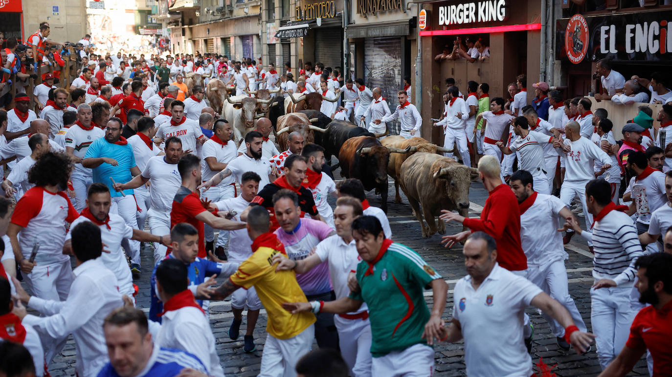 Este jueves ha sido el primer encierro de San Fermín 2022 tras dos años de parón por la pandemia. 