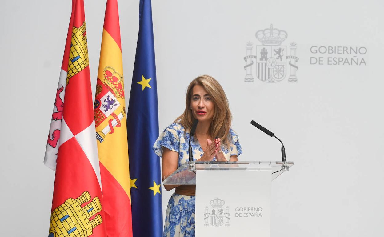 Intervención de la ministra de Transportes, Movilidad y Agenda Urbana, Raquel Sánchez.