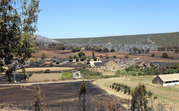 Dan por controlado el incendio de Quintanilla del Coco, tras una semana activo