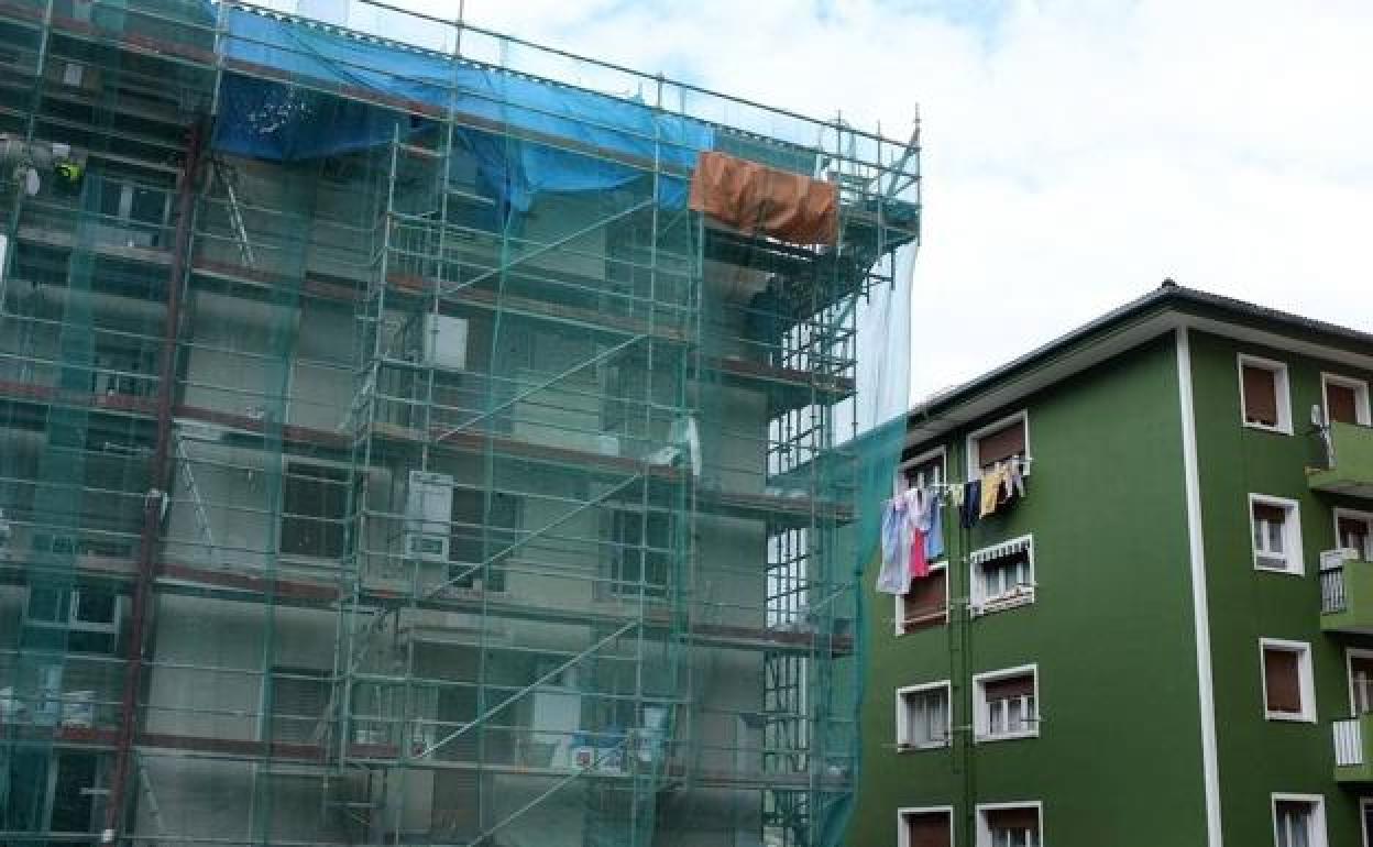 Edificio en obras. 