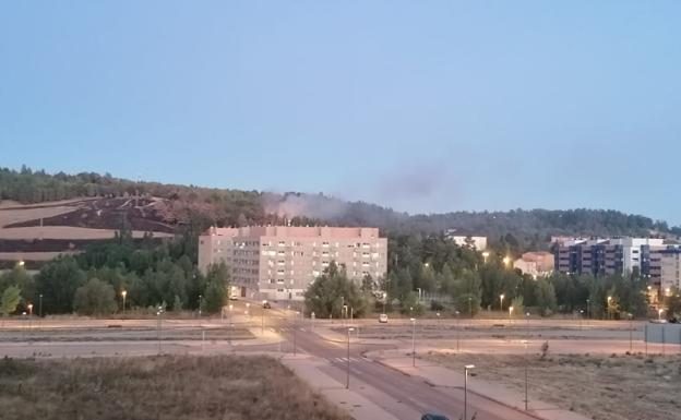 Así se veía el incendio en un primer momento.