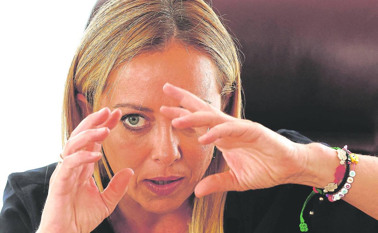 La líder de Hermanos de Italia, Giorgia Meloni