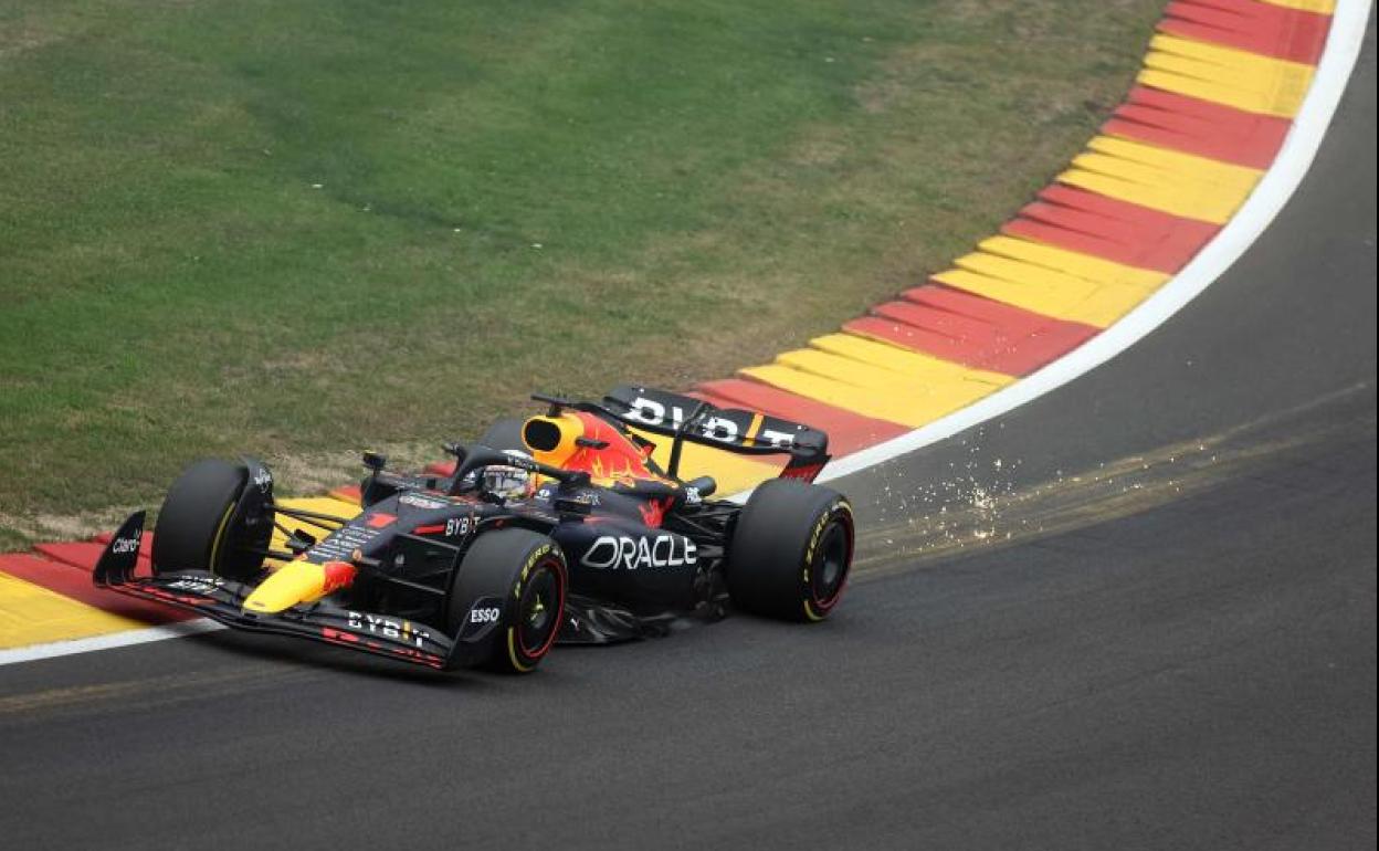 Max Verstappen, durante los entrenamientos libres del GP de Bélgica.