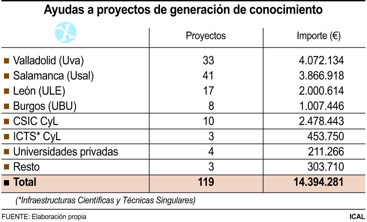 Ayudas a proyectos de generación de conocimiento. 