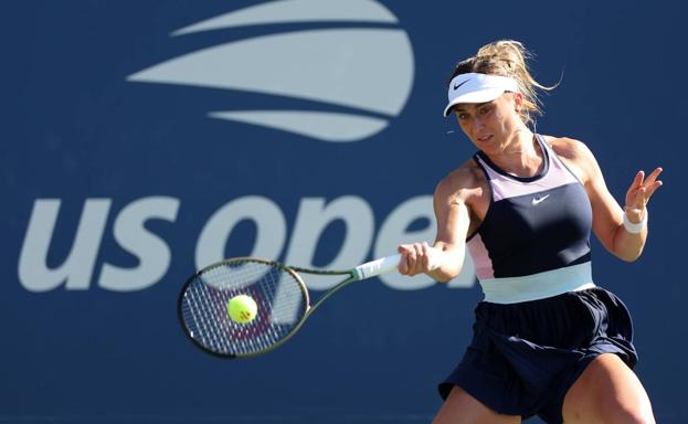 Paula Badosa, durante su partido contra Lesia Tsurenko. 