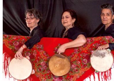 Imagen secundaria 1 - Arriba, integrantes de Kalinka; abajo, a la izquierda componentes del grupo Trébole y a la derecha, Ana Norro. 