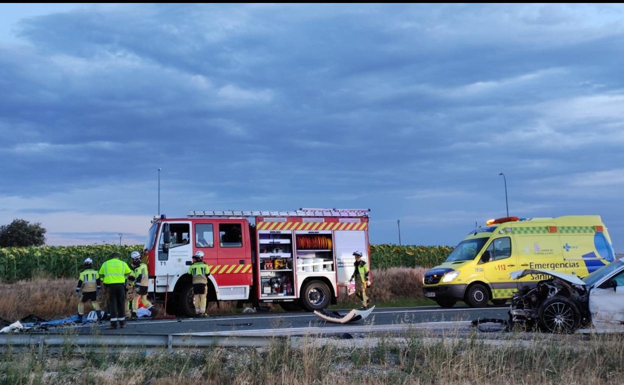 Accidente de tráfico mortal ocurrido en la N-120. 