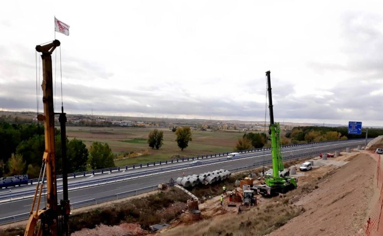 Trabajos de estabilización del tramo de la circunvalación de Burgos BU-30. 