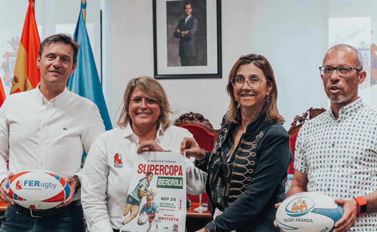 Presentación de la Supercopa en el Ayuntamiento de Aranda. 