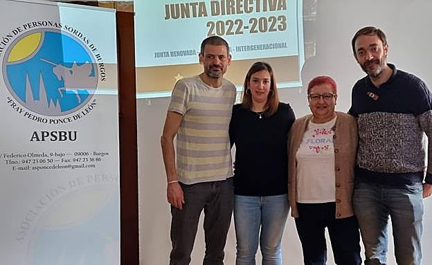 Junta directiva de la Asociación de Personas Sordas de Burgos (APSBU) 