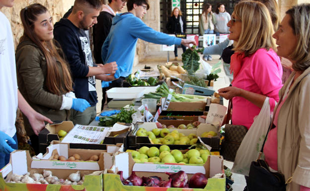Mercadillo Huerto Solidario en el Hospital del Rey. 