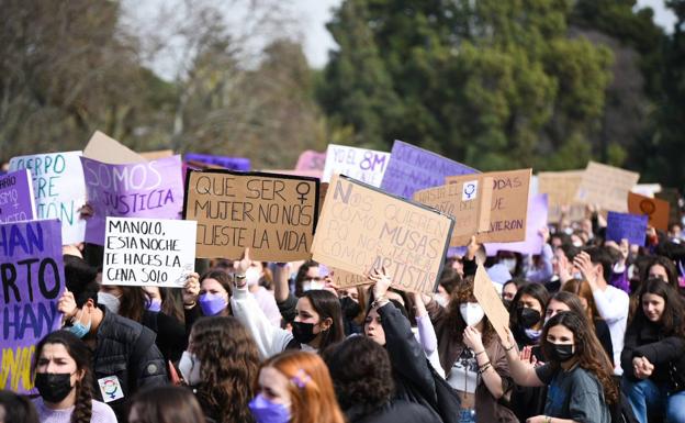 Manifestación feminista del 8-M.