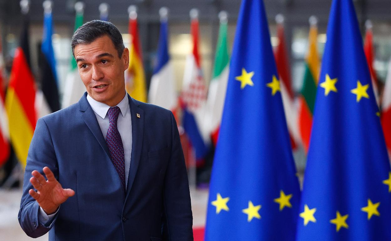 Pedro Sánchez, este jueves, en Bruselas adonde acudió para participar en la reunión del Consejo Europeo 