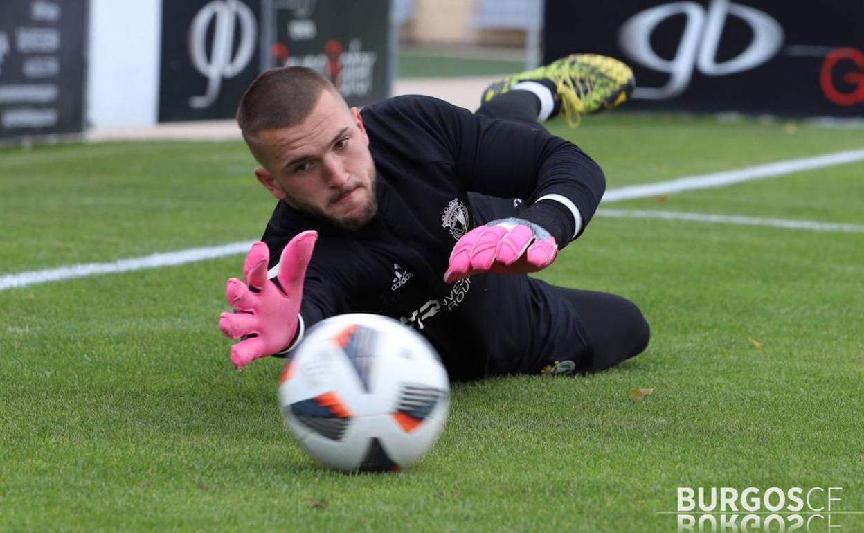 El portero del Burgos CF Promesas, Jonatan Morilla