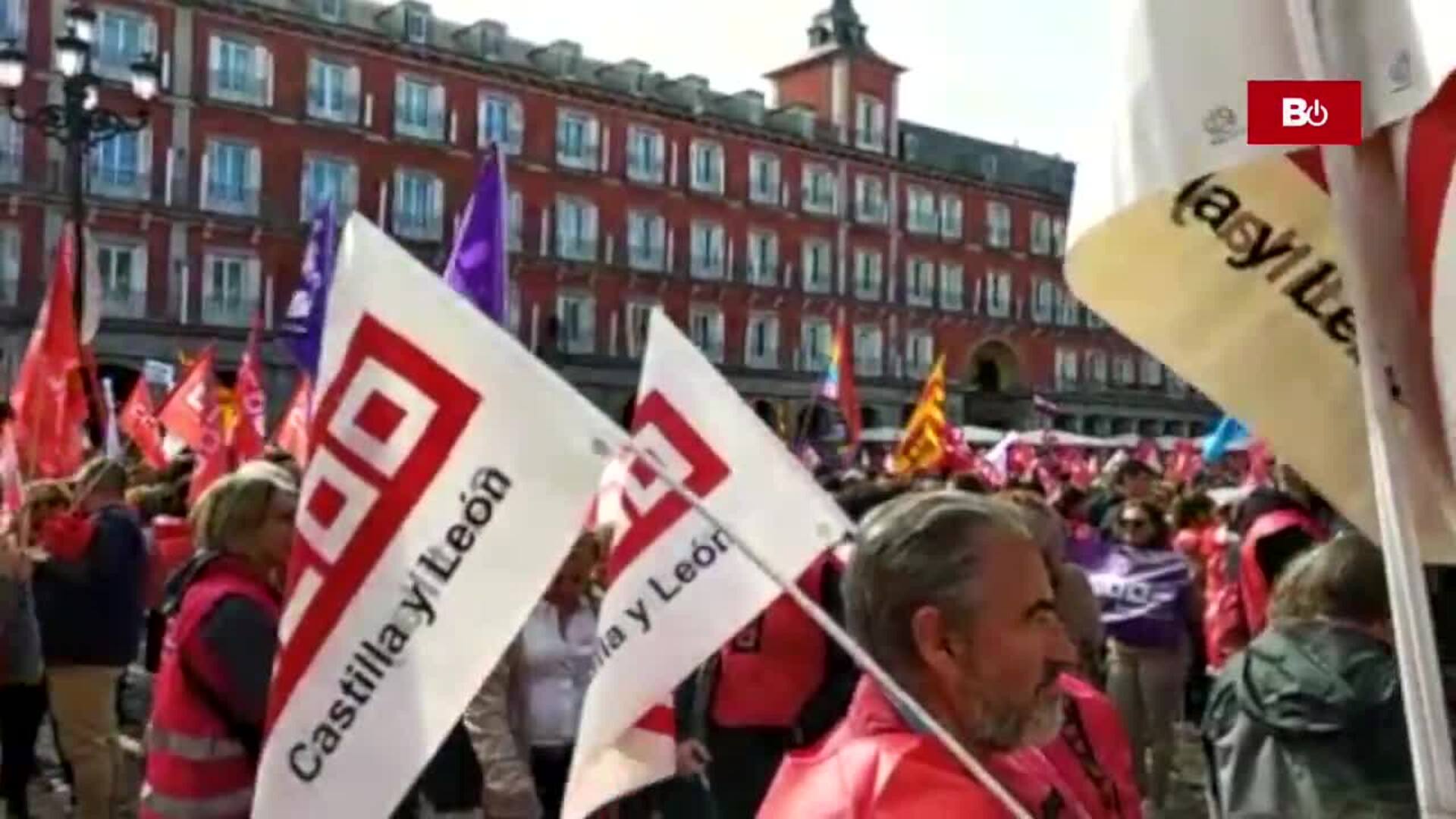 Manifestación de sindicatos de Miranda de Ebro en Madrid