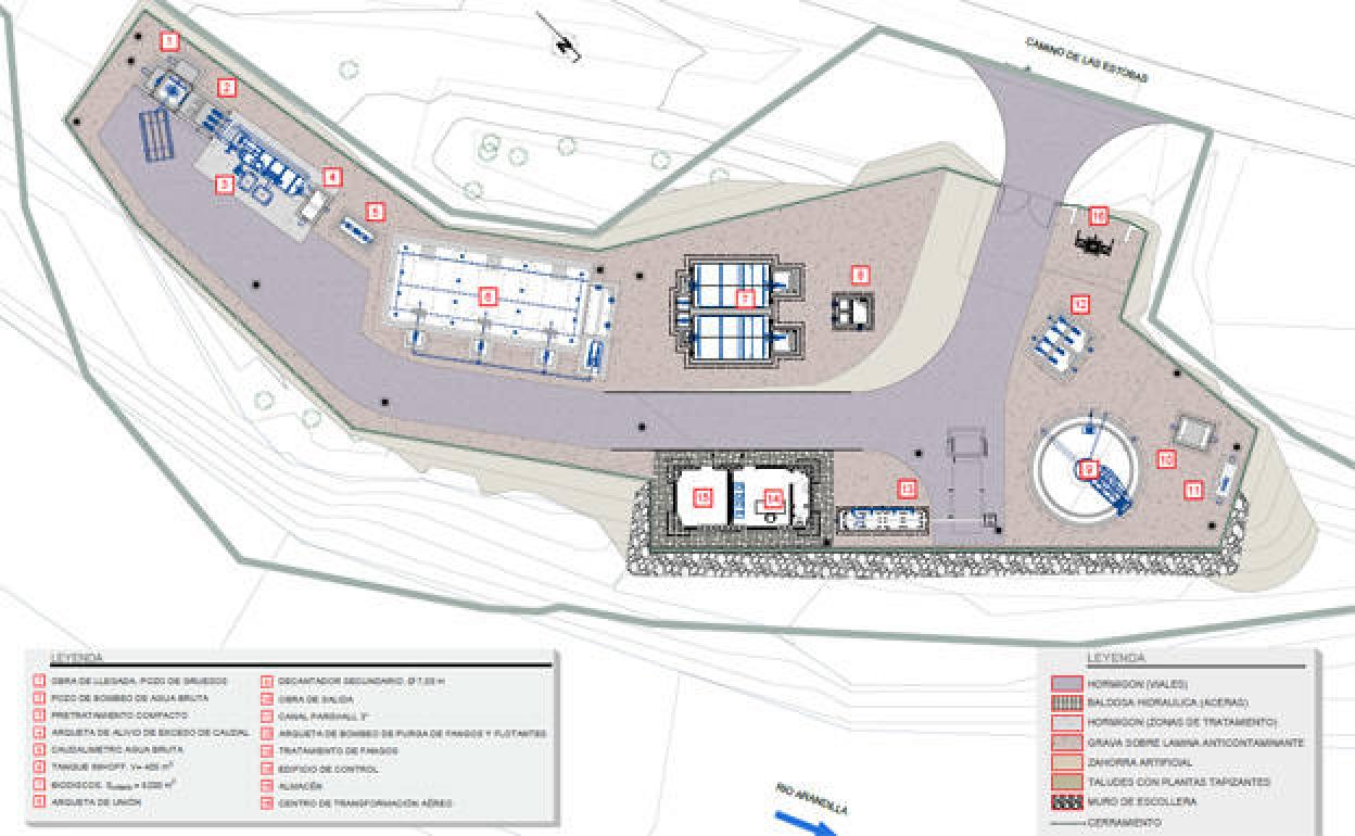 Planta general de la depuradora de Huerta del Rey. 
