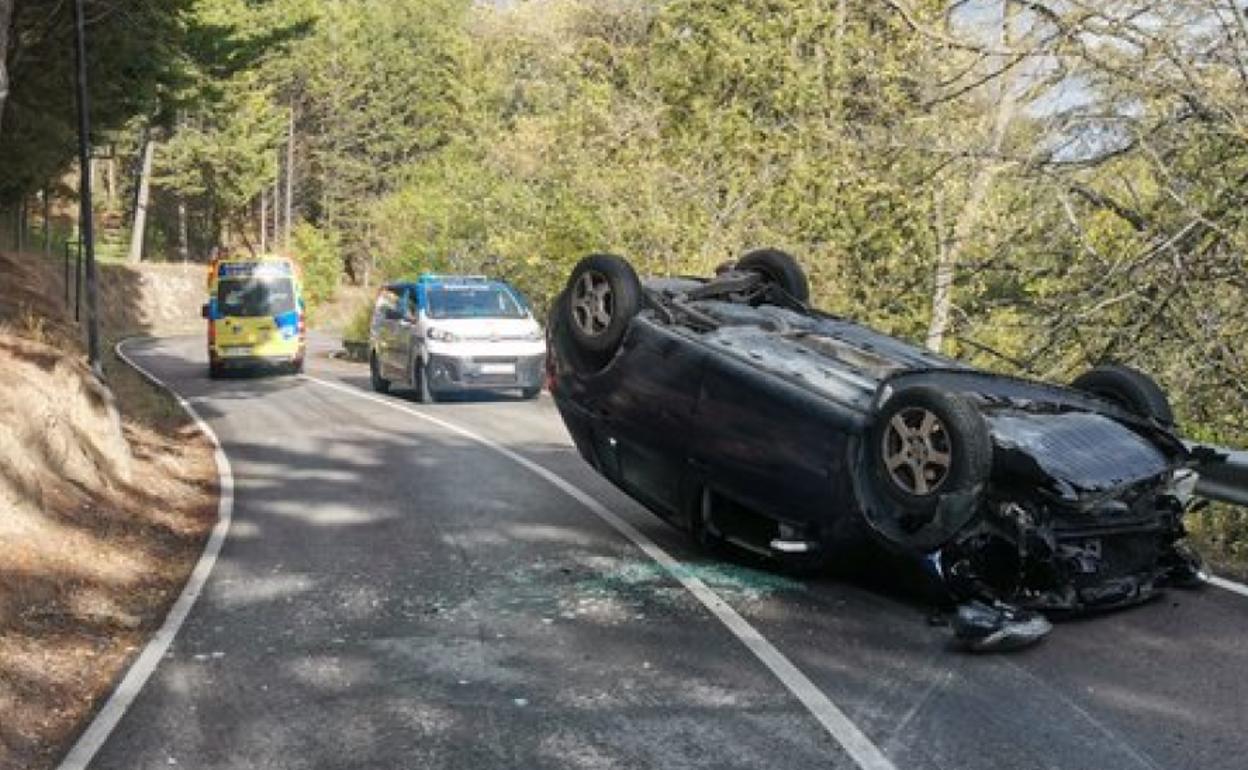 Imagen del estado del vehículo tras el accidente.