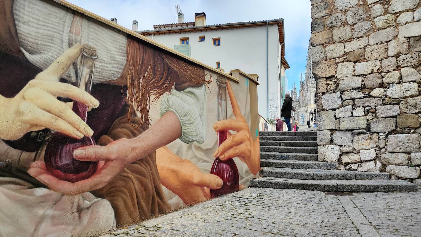 Mural del Callejón de las Brujas de Burgos