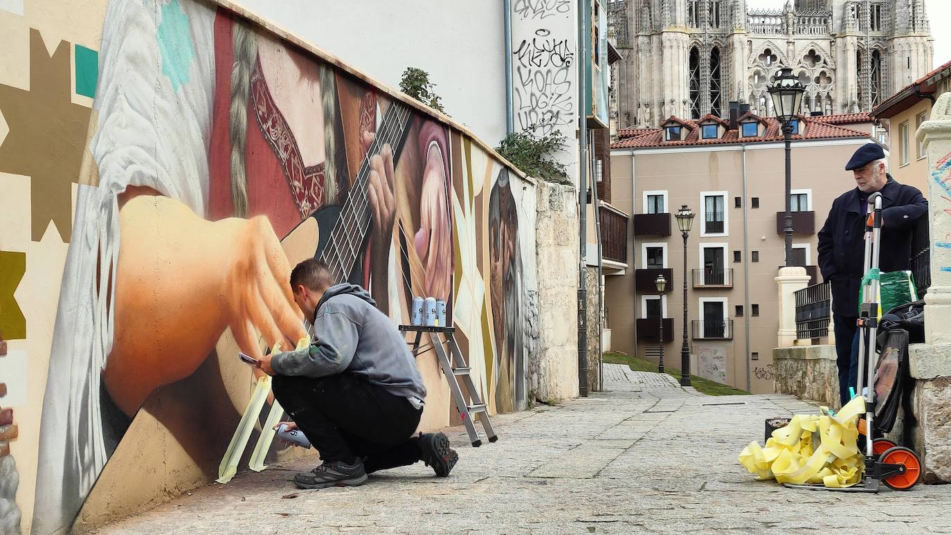 Mural del Callejón de las Brujas de Burgos