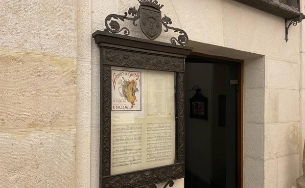 La partitura del Himno a Burgos se expone en el edificio noble de la Casa Consistorial