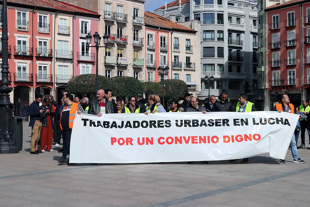 Protesta de los trabajadores de Urbaser en Burgos