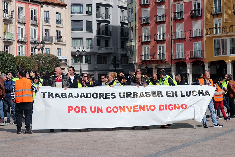 Protesta de los trabajadores de Urbaser en Burgos