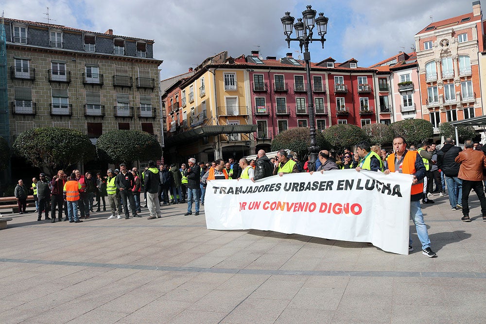 Protesta de los trabajadores de Urbaser en Burgos