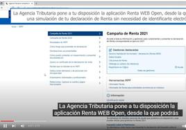 Vídeo simulador de la declaración de la renta.