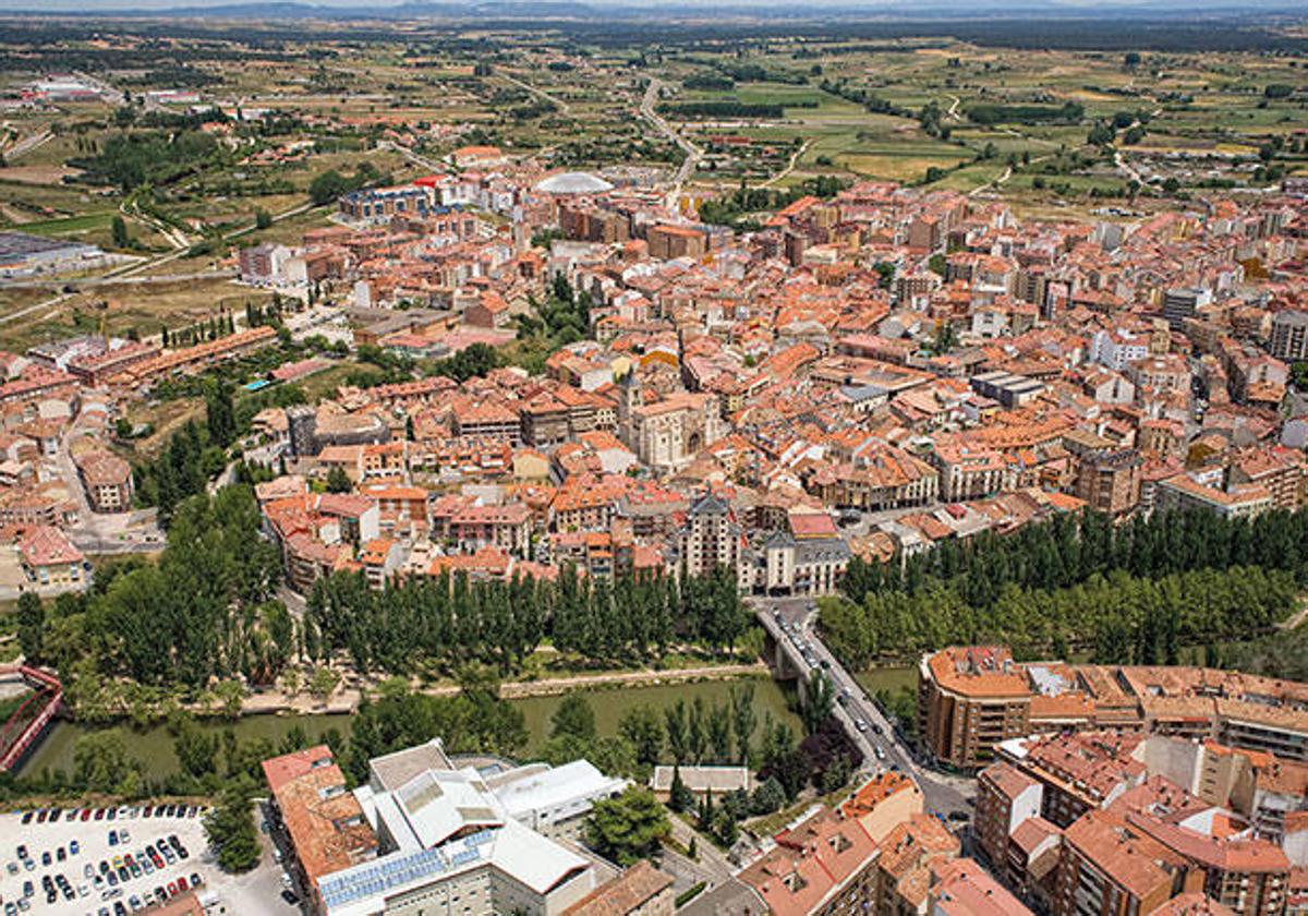 Vista aérea de Aranda de Duero.