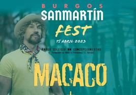 A Macaco le acompañarán otros artistas y grupos locales en el San Martín Fest.