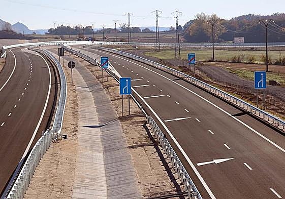 Imagen del último tramo de la A-73 en entrar en servicio.