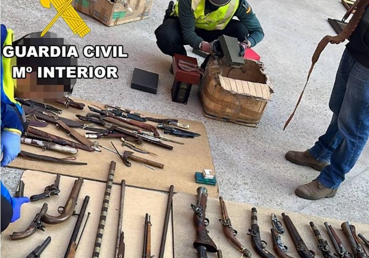 Operación de la Guardia Civil de Burgos en la que intervino numerosas armas de fuego.