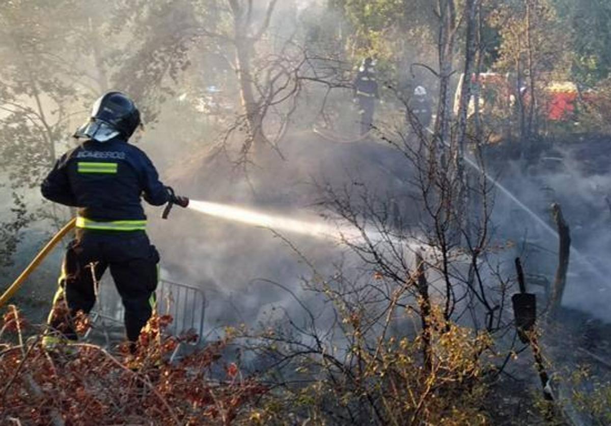 Imagen de archivo de un incendio forestal ocurrido en la provincia de Burgos.