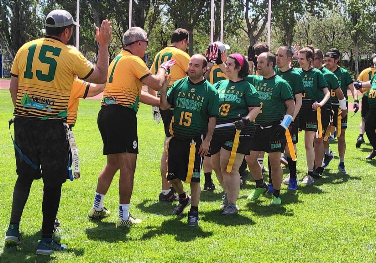 El equipo de Flag Football inclusivo Burgos Corzos triunfa en Fuenlabrada