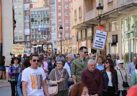 Imagen de las protestas de este domingo en defensa de la sanidad pública en Burgos.