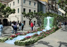 Alfombra floral del Paseo del Espolón.