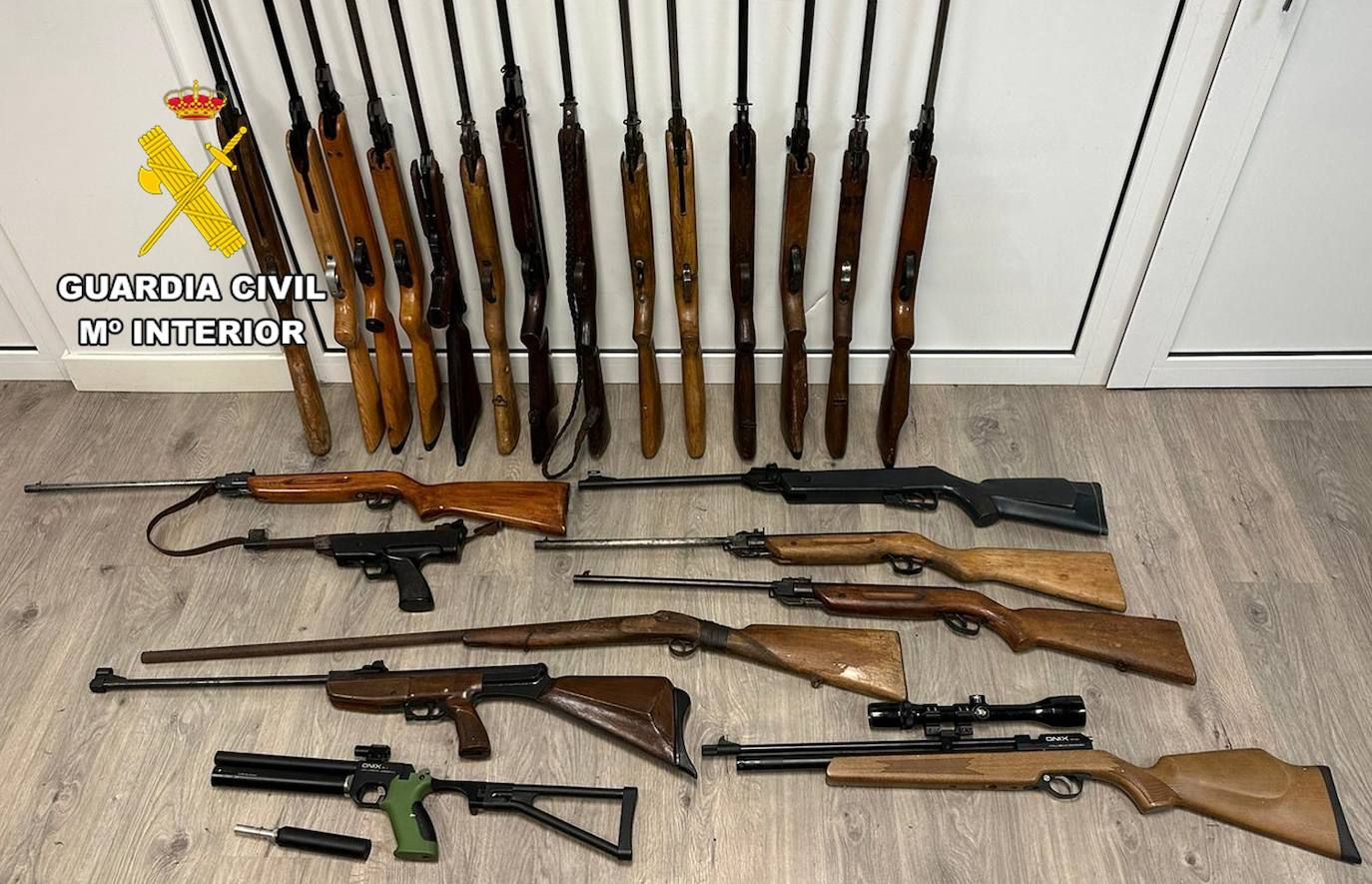 Armas aprehendidas por la Guardia Civil