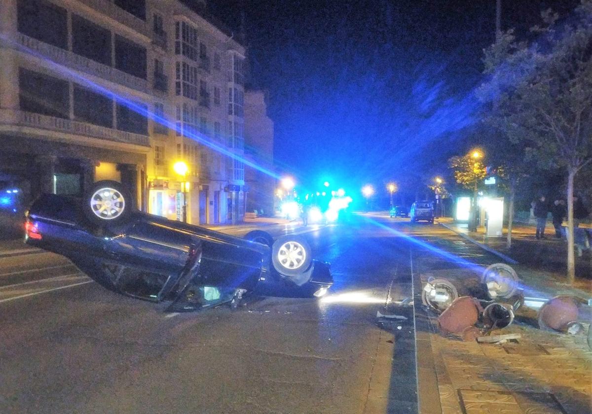 Imagen del accidente en Burgos.