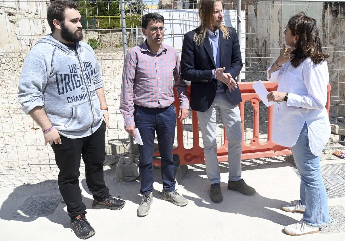 Pablo Fernández, secretario general de Podemos Castilla y León, en su visita a Burgos.