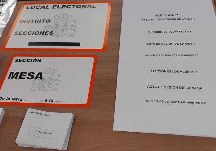 Muestra de la cartelería que se va a utilizar este domingo.