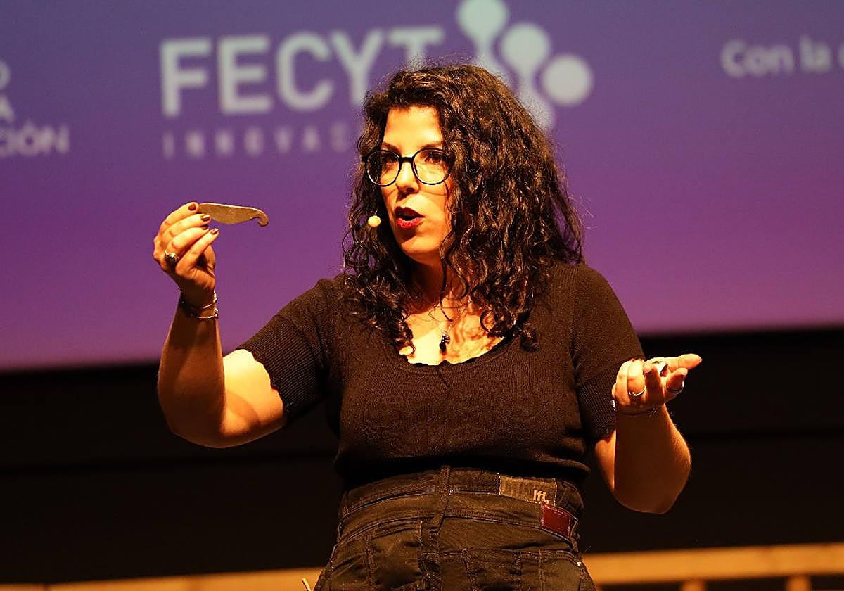 Ángela Varela durante uno de sus monólogos.